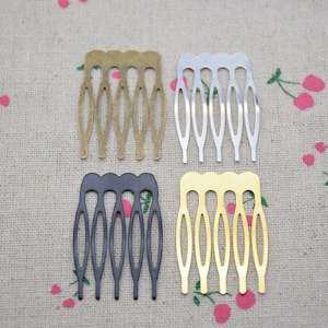 20Pieces metal hair combs,wire combs,wedding bridal combs,hair accessory,head supplies,DIY combs,3.8cmx2.7cm(5 teeth)
