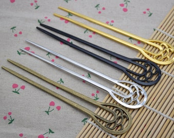 2Pieces Metalen Haar Sticks, Eenvoudige Haar Sticks, Patten Hair Pins, Pattened Hair Stick, Metal Hair Pins, Metal Hair Picks, Metal Hair Clips