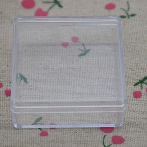 10 square clear plastic box,transparent ps box with lid,clear box container,box storage,plastic cases - 50mmx50mmx20mm(height) AB67