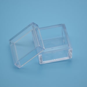 12 square clear plastic box,transparent ps box with lid,clear box container,plastic cases - 25mmx25mmx18mm AB52