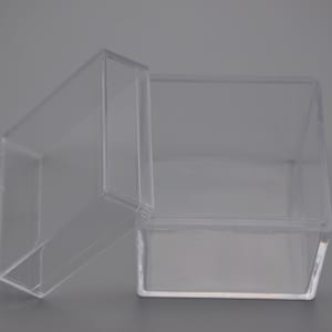 2 square clear plastic box,transparent ps box with lid,clear box container,box storage,plastic cases - 50mmx50mmx50mm(height) AB131
