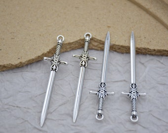 10, 25 oder 50 lose Schwert-Anhänger, Schmuckherstellung Anhänger, Halskette Dekoration Ornamente, Ohrring Verzierungen, Armband Handwerk, Zubehör