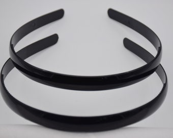 10 black plastic headband,plastic hair band,plastic hair accessories,hair extensions,beauty headband,12mm wide