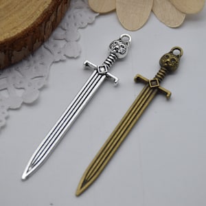 10, 25 or 50 bulk cat sword charms,jewelry making pendants,necklace decoration ornaments,earring embellishments,bracelet crafts,accessories