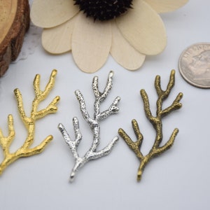 10, 25 or 50 bulk coral charms,jewelry making pendants,necklace decoration ornaments,earring embellishments,bracelet crafts,accessories