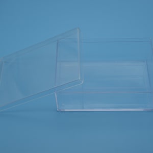 2 rectangle clear plastic box,transparent ps box with lid,clear box container,plastic cases - 130mmx90mmx50mm(height) AB57