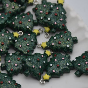 10 Resin Adorable Tree Plant Charms Earring Necklace Bracelet Bead Pendants DIY Jewelry Decoden Cabochon Keychain Accessories 31mmx20mm