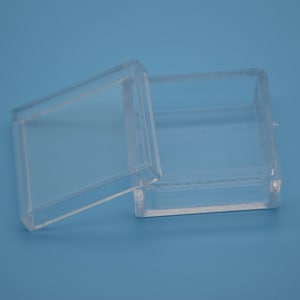 10 square clear plastic box,transparent ps box with lid,clear box container,plastic cases - 40mmx40mmx24mm AB54