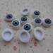 200pcs gray green plastic/resin 20mmx15mm evil eye charm