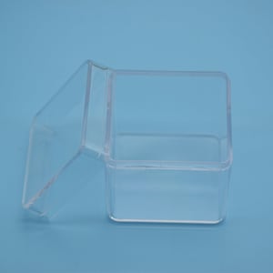 6 square clear plastic box,transparent ps box with lid,clear box container,box storage,plastic cases - 40mmx40mmx40mm(height) AB83