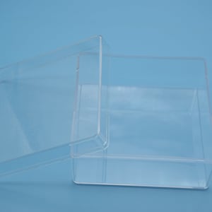 2 square clear plastic box,transparent ps box with lid,clear box container,box storage,plastic cases - 100mmx100mmx40mm(height) AB97