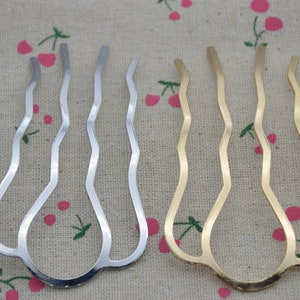 5Pieces metal hair combs,wire combs,wedding bridal combs,hair accessory,head supplies,DIY combs,8.8cmx5.0cm(4 teeth)