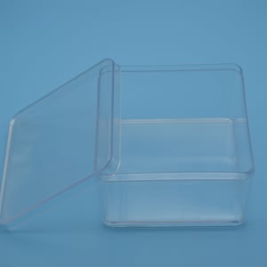 1 square clear plastic box,transparent ps box with lid,clear box container,plastic cases - 95mmx95mmx58mm AB56
