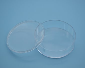 10 round clear plastic box,transparent ps box with lid,clear box container,box storage,plastic cases - 54mm(diameter)x16mm(height) AB77