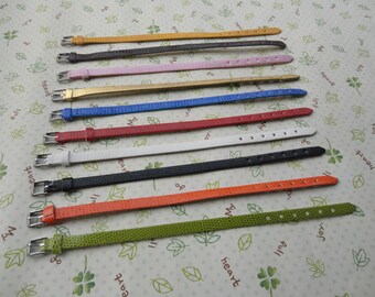 50pcs 8mm 8 inch mix color pu leather bracelets