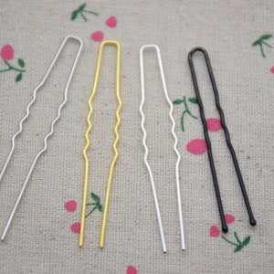 100 hair stick metal hair pin,u shaped hair pin,hair fork,hair bun holder,french hair pin,bridal hair clip,hair accessory,bobby pin,65mm
