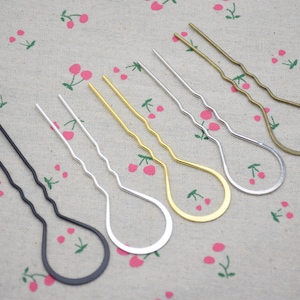 10 hair stick metal hair pin,u shaped hair pin,hair fork,hair bun holder,french hair pin,bridal hair clip,hair accessory,bobby pin,10.2cm