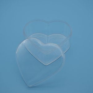 4 heart clear plastic box,transparent ps box with lid,clear box container,plastic cases - 75mmx70mmx33mm(height) AB43