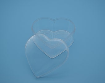 4 heart clear plastic box,transparent ps box with lid,clear box container,plastic cases - 75mmx70mmx33mm(height) AB43