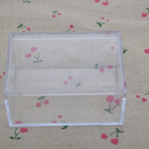 2 rectangle clear plastic box,transparent ps box with lid,clear box container,plastic cases - 86mmx60mmx40mm(height) AB119
