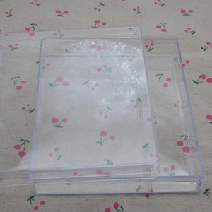 2 rechthoekige doorzichtige plastic doos, transparante ps-doos met deksel, doorzichtige dooscontainer, plastic dozen - 160 mm x 135 mm x 35 mm (hoogte) AB140