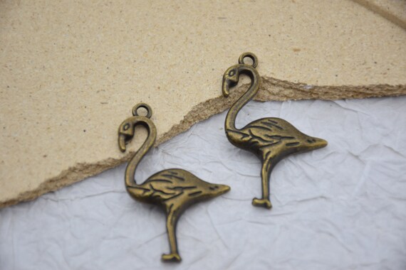 10 25 or 50 Bulk Flamingo Charms jewelry Making Pendants necklace Decoration Ornaments earring Embellishments bracelet Crafts accessories Etsy Canada