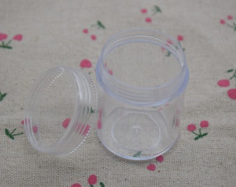 4 okrągłe przezroczyste plastikowe pudełka, przezroczyste pudełko PS z pokrywką, przezroczyste pudełko pojemnik, pudełko do przechowywania, plastikowe etui - 39 mm x 49 mm (wysokość) AB137