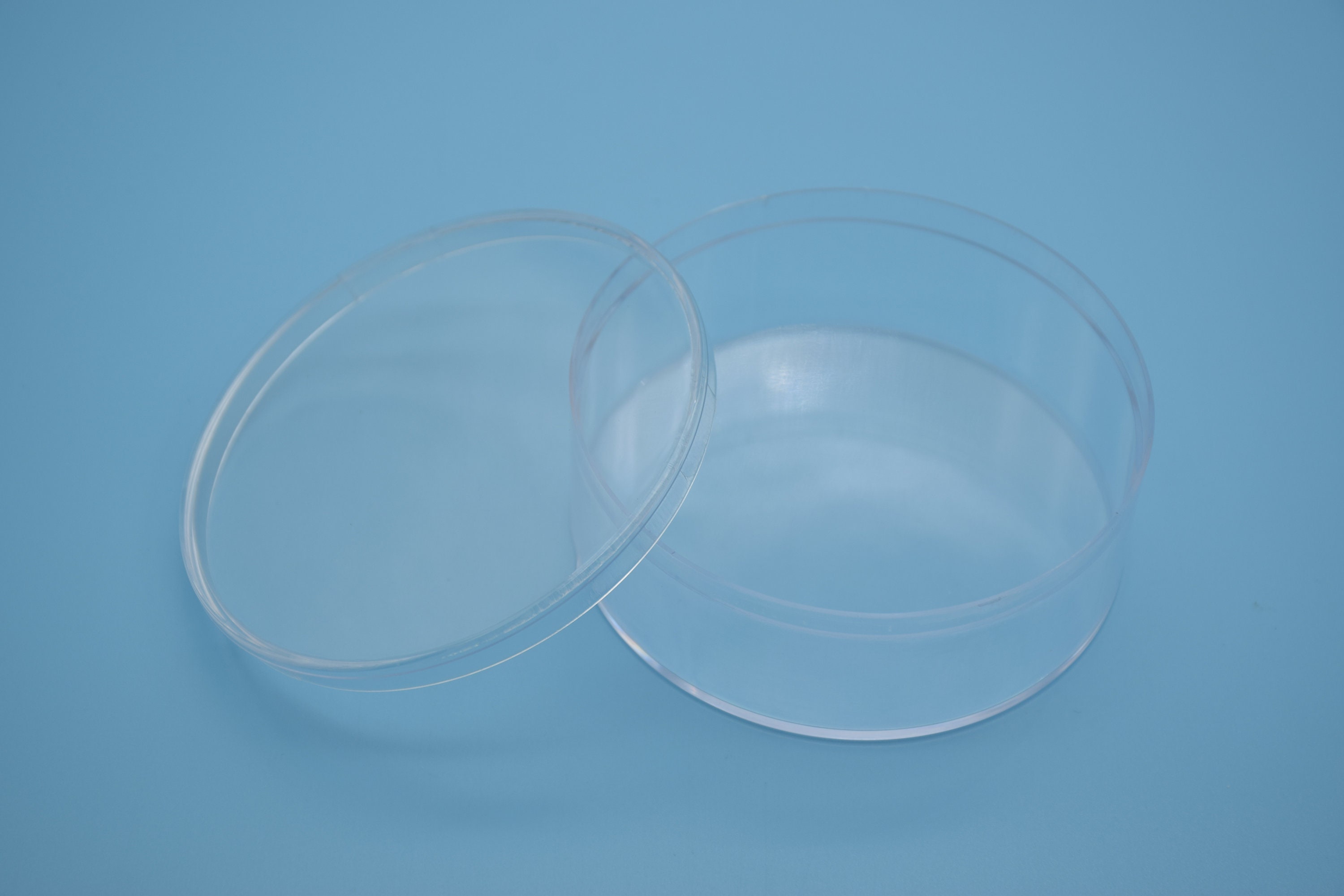 2 cajas redondas de plástico transparente, caja ps transparente con tapa, contenedor de caja transparente, almacenamiento de cajas, cajas de plástico-