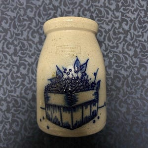 Vintage Salmon Falls Stoneware Blueberry Basket Crock 1992