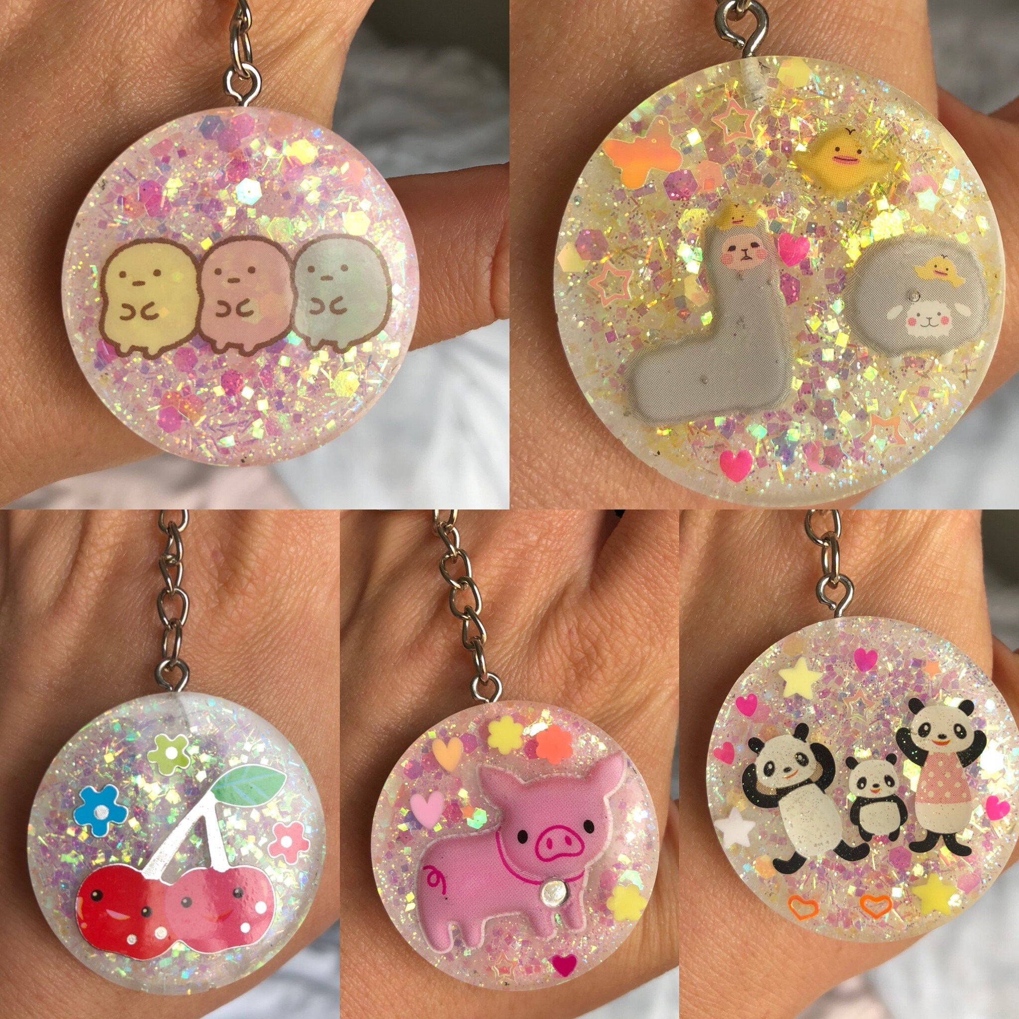Handmade Kawaii Circle Keychain/Charm Etsy