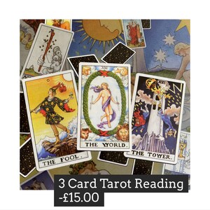3-Karten-Tarot-Kartenlesung (PDF) mit KOSTENLOSEM Freundschaftsarmband oder Schlüsselanhänger. Auch Option für ein gedrucktes PDF
