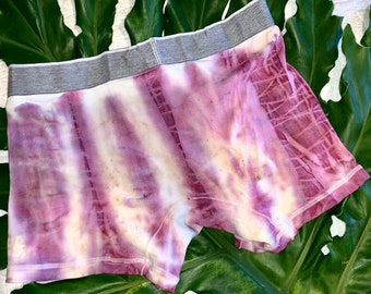 Magical Plant Dyed Boxer Briefs - Unisex Boxer Briefs dyed with Avocado, Beet, Spinach, Blueberry, Turmeric, Wildcrafted Flowers