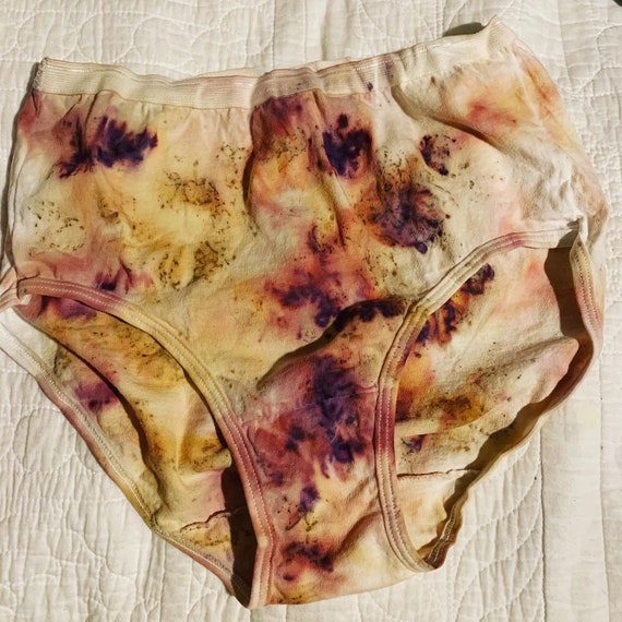 Magical Plant Dyed High-waist Panties Dyed With Avocado, Beet, Spinach,  Blueberry, Turmeric, Wildcrafted Flowers 