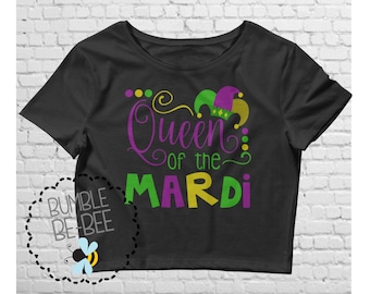 Mardi Gras top Mardi Gras Crop Top ladies mardi gras shirt Women’s Crop Tee