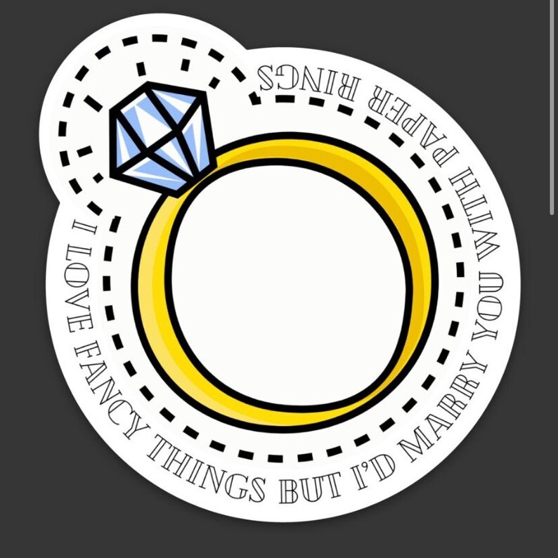 Paper Rings Sticker Etsy
