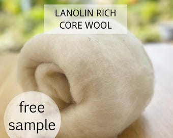 Laine CORE riche en lanoline pour le feutrage à l'aiguille, SUPER RAPIDE, pour l'armature, rembourrage de 100 grammes (3,5 oz)
