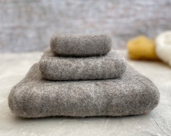 Wool felting mat / handmade eco-friendly / 3 sizes / STONE