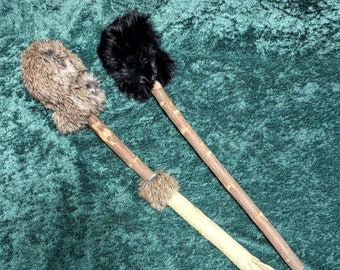 Custom Fur Drum Beater, Soft, Medium or Hard, Plain or Fancy, Custom Made, Drum Mallet Striker Stick