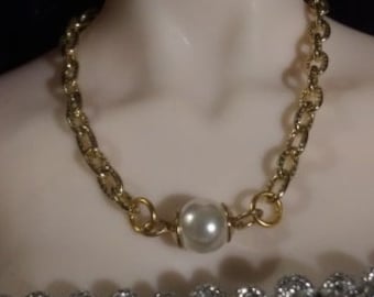 Rose Pearl Necklace for BJD and Vinyl Dolls