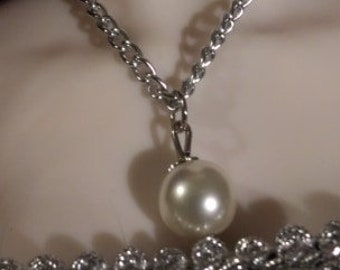 Rose Pearl Necklace for BJD and Vinyl Dolls
