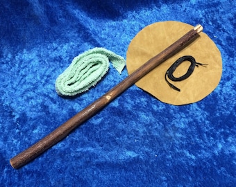 Make Your Own: Drum Beater Kit, Hard, Medium or Soft with Deer Suede Head, Willow Drum Stick and Full Instructions