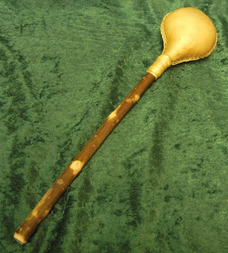 Medium Elk Round Rawhide Shaman Rattle Natural Sinew Etsy