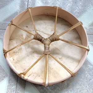 Manifestation Drum, Deer, Elk or Horse Rawhide w Maple Hoop, 10" or 12" w beater, Travel, Kids, Small, Altar Drum Celtic Pagan Heathen