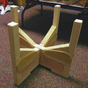 Ceremonial Drum Stand For Taos style Drums, Wood, Heavy Duty, Portable, Travel, Community Grandmother Pow wow Powwow Thunder Drum Stand