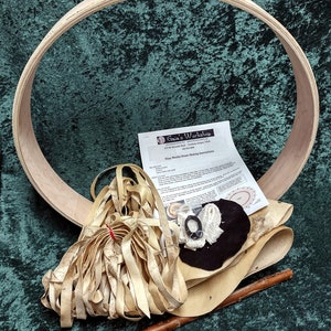 Make Your Own: Nine Worlds Drum Kit, Horse, Deer or Elk Rawhide with Cedar or Maple Hoop, 13&quot;, 15&quot;, 18&quot; or 20&quot; with beater kit Norse Celtic