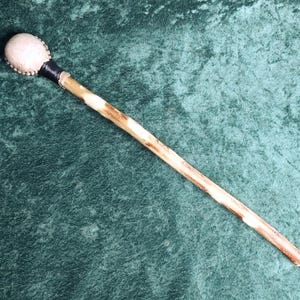 Small Deer Round Rawhide Shaman Rattle, Black Sinew, Trickster, Shamanic Journey Ritual Sound Healing Meditation Shaker
