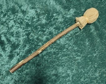 Custom Basic Drum Beater, Soft, Medium or Hard, Deer Suede on Willow Stick, Drum Mallet, Drum Stick, Drum Striker Shaman