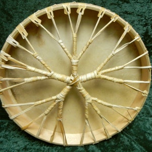 Large 22" or 24" Harmonic Shamanic Rawhide Drum, Deer, Horse or Elk on Maple Hoop, with beater, Shaman Drum Frame Pagan Journey Meditation
