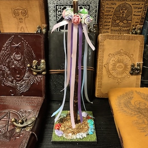 Medium Spring Colors Maypole May Pole, 10 1/4