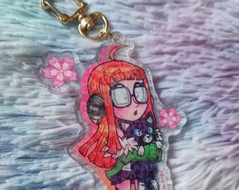 Futaba and Morgana Acrylic Holographic Keychain